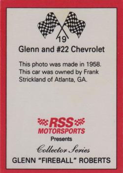 1991 RSS Motorsports Fireball Roberts #19 Fireball Roberts Back