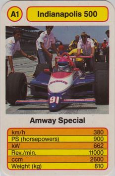 1987 Ace Trump Game Indianapolis 500 #A1 Amway Special Front