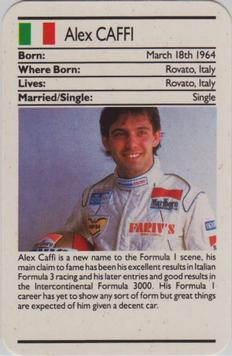 1987 Ace Fact Pack Sporting Greats Motor Racing #NNO Alex Caffi Front