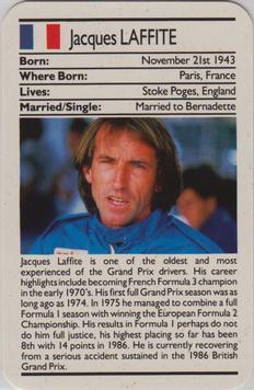 1987 Ace Fact Pack Sporting Greats Motor Racing #NNO Jacques Laffite Front