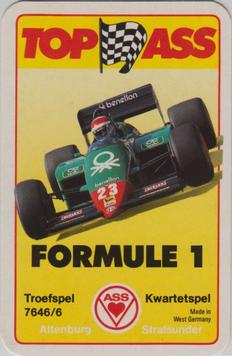 1986 Ace Trump Game Formula 1 - Formule 1 (German) #NNO Cover Card / Alfa Romeo 185T Front