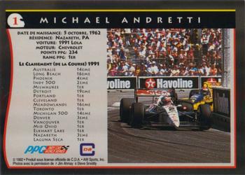 1992 All World Indy - (French) #1 Michael Andretti Back