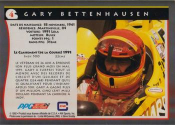 1992 All World Indy - (French) #4 Gary Bettenhausen Back