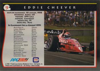 1992 All World Indy - (French) #9 Eddie Cheever Back