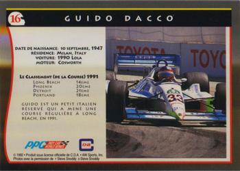 1992 All World Indy - (French) #16 Guido Dacco Back