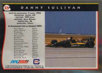 1992 All World Indy - (French) #18 Danny Sullivan Back