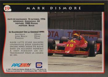 1992 All World Indy - (French) #19 Mark Dismore Back