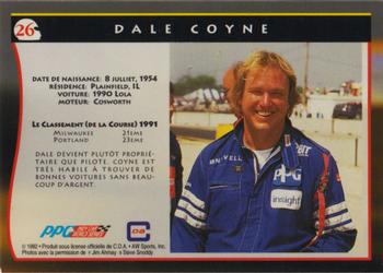 1992 All World Indy - (French) #26 Dale Coyne Back