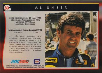 1992 All World Indy - (French) #30 Al Unser Back