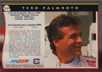 1992 All World Indy - (French) #34 Tero Palmroth Back