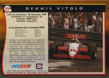 1992 All World Indy - (French) #35 Dennis Vitolo Back