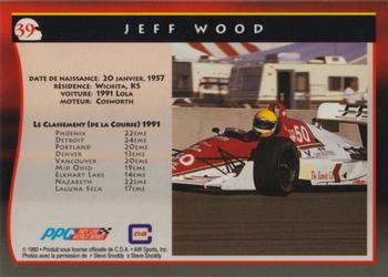 1992 All World Indy - (French) #39 Jeff Wood Back