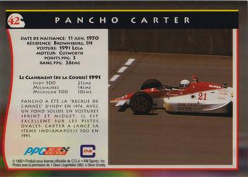 1992 All World Indy - (French) #42 Pancho Carter Back