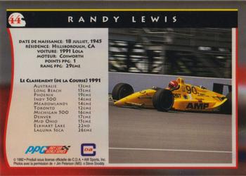 1992 All World Indy - (French) #44 Randy Lewis Back