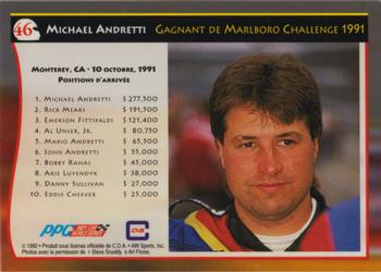 1992 All World Indy - (French) #46 Michael Andretti Back