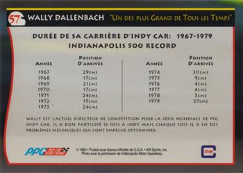 1992 All World Indy - (French) #57 Wally Dallenbach, Sr. Back