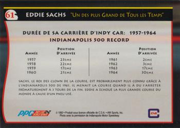 1992 All World Indy - (French) #61 Eddie Sachs Back
