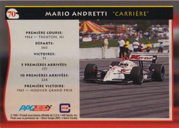 1992 All World Indy - (French) #70 Mario Andretti Back