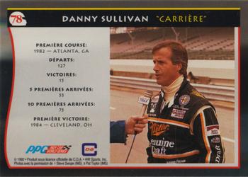 1992 All World Indy - (French) #78 Danny Sullivan Back
