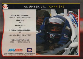 1992 All World Indy - (French) #84 Al Unser Jr. Back