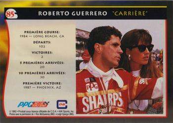 1992 All World Indy - (French) #85 Roberto Guerrero Back