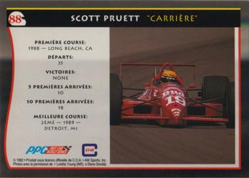 1992 All World Indy - (French) #88 Scott Pruett Back