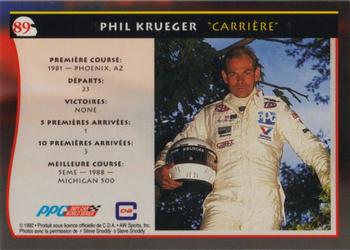 1992 All World Indy - (French) #89 Phil Krueger Back