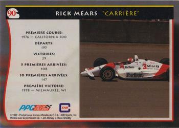 1992 All World Indy - (French) #90 Rick Mears Back