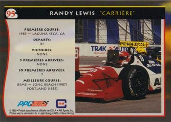 1992 All World Indy - (French) #95 Randy Lewis Back