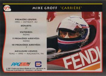 1992 All World Indy - (French) #97 Mike Groff Back