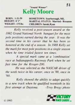 1993 Victory #51 Kelley Moore Back