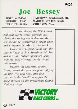 1992 Victory #PC4 Joe Bessey Back