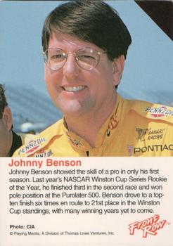 1997 Front Row #NNO Johnny Benson Back