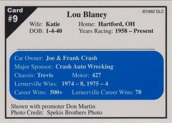 1992 Donny's Lernerville Speedway Part 1 - Silver Edition #9 Lou Blaney Back