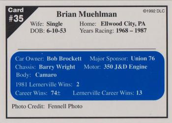 1992 Donny's Lernerville Speedway Part 1 - Silver Edition #35 Brian Muehlman Back