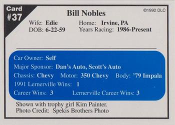 1992 Donny's Lernerville Speedway Part 1 - Silver Edition #37 Bill Nobles Back