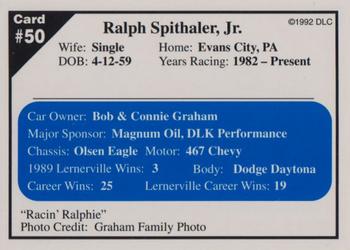 1992 Donny's Lernerville Speedway Part 1 - Silver Edition #50 Ralph Spithaler, Jr. Back