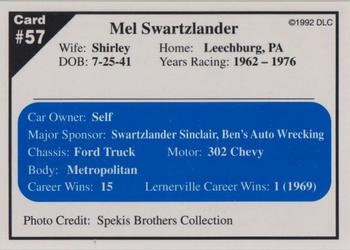 1992 Donny's Lernerville Speedway Part 1 - Silver Edition #57 Mel Swartzlander Back