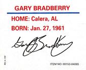 1997 Racing Champions Mini Stock Car #09153-04065 Gary Bradberry Back