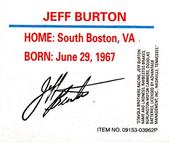 1997 Racing Champions Mini Preview #09153-03962P Jeff Burton Back