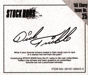 1998 Racing Champions Mini Stock Rods #25 Dick Trickle Back