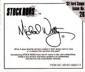 1998 Racing Champions Mini Stock Rods #26 Michael Waltrip Back