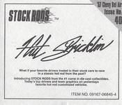 1998 Racing Champions Mini Stock Rods #40 Hut Stricklin Back