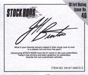 1998 Racing Champions Mini Stock Rods #46 Jeff Burton Back