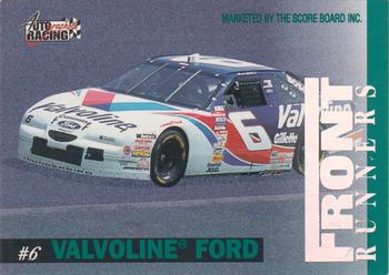 1996 Score Board Autographed - Front Runners #NNO Jeff Burton's Car/Mark Martin's Car Back