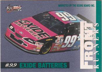 1996 Score Board Autographed - Front Runners #NNO Jeff Burton's Car/Mark Martin's Car Front