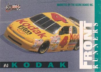 1996 Score Board Autographed - Front Runners #NNO Tony Glover/Sterling Marlin's Car Back