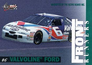 1996 Score Board Autographed - Front Runners #NNO Mark Martin/Mark Martin's Car Back