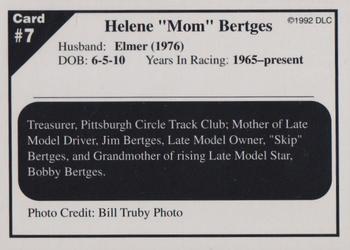 1992 Donny's Lernerville Speedway Part 2 - Silver Edition #7 Helene Bertges Back