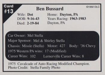 1992 Donny's Lernerville Speedway Part 2 - Silver Edition #13 Ben Bussard Back